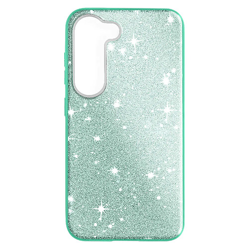 Avizar Coque Paillette pour Samsung Galaxy S23 Plus Semi-rigide Spark Case vert