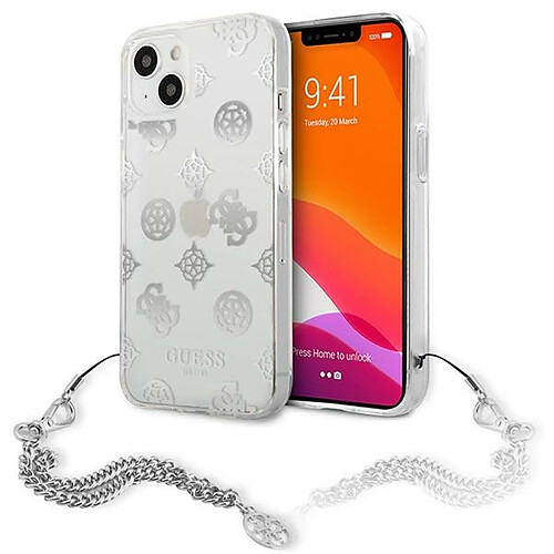 Guess Maroquinerie guess guhcp13skspesi iphone 13 mini 5,4" srebrny/silver coque dur peony chain collection