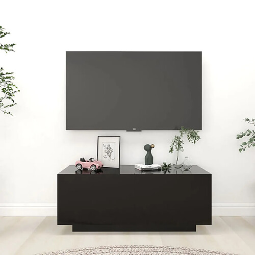 vidaXL Meuble TV Noir 100x35x40 cm Aggloméré