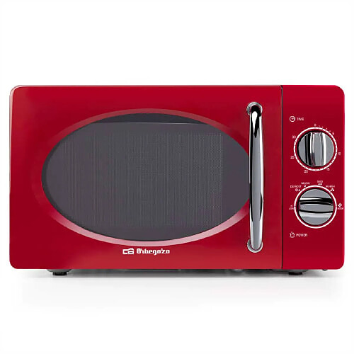 Orbegozo MI2020 Four Micro-Onde 20L 700W 230V Manuel Electronique Acier Rouge