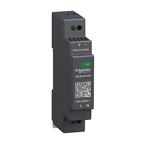 alimentation à découpage - modicon abl - 100 à 240v ac vers 24v dc - 0.6a - schneider electric ablm1a24006