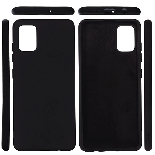 Coque en silicone matière liquide noir pour votre Samsung Galaxy A31