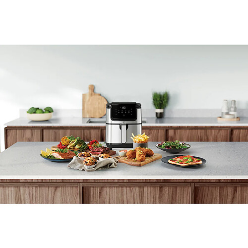 Electrolux E6AF1-4ST Unique Autonome 1500 W Friteuse d'air chaud Noir, Acier inoxydable