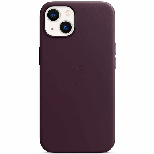 Apple Coque Leather MagSafe pour iPhone 13 - Dark Cherry