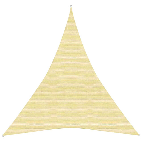 vidaXL Voile d'ombrage 160 g/m² Beige 3x4x4 m PEHD