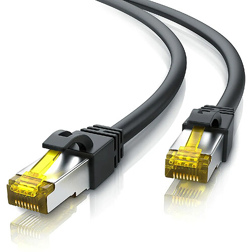 Primewire Câble réseau Cat 7 Ethernet Gigabit de 0,5 m - 10000 Mbit s - Câble Patch - Cat 7 Blindage S FTP PIMF avec fiche RJ 45 - Switch routeur Modem Point d'accès