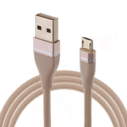 Wewoo Câble or pour Galaxy, Huawei, Xiaomi, LG, HTC et autres téléphones intelligents Nylon Weave Style USB vers Micro USB Data Cable de recharge de données, longueur de câble: 1 m,