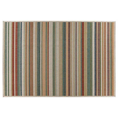 Lisa Design Noumea - tapis rectangulaire motif rayure - intérieur et extérieur - multicolore