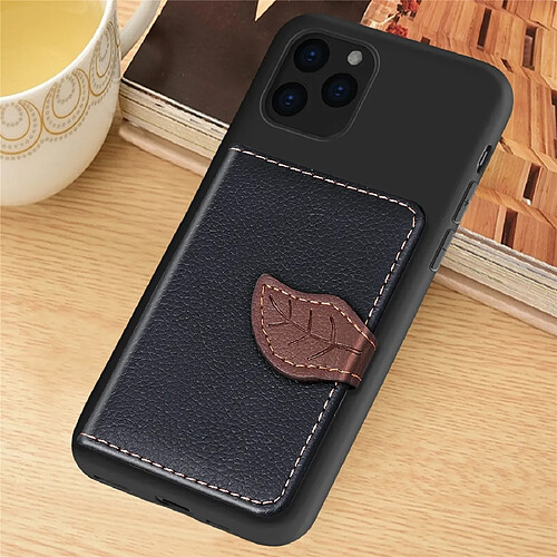 Wewoo Coque Souple Pour iPhone 11 Pro Litchi Pattern Card Bag Support de portefeuille + Etui téléphone TPU avec fente carte de Fonction Noir