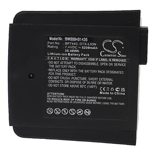 vhbw Batterie compatible avec Fluke DTX-1200-M, DTX-1200-MS, DTX-1800-M, DTX-1800-MS outil de mesure (5200mAh, 7,4V, Li-ion)