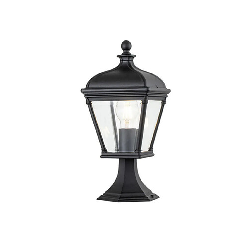 Elstead Lighting Lampe sur pied extérieur Bayview Aluminium,verre biseauté transparent Noir