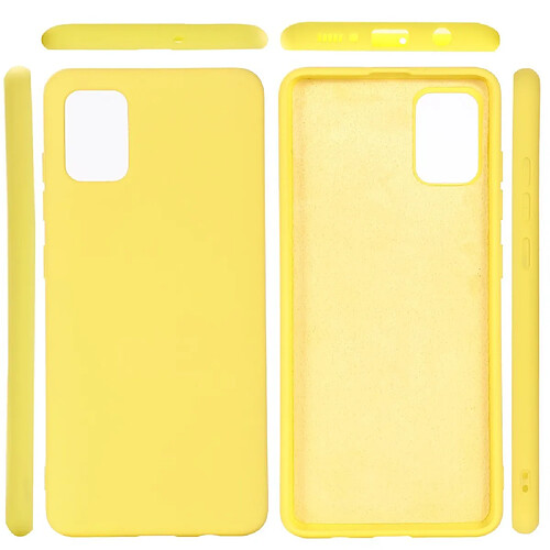 Coque en silicone matière liquide jaune pour votre Samsung Galaxy A31