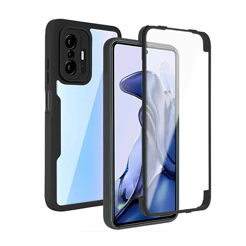 PHONECARE Coque Anti-Crash 360 Protection Résistant aux Chocs Avant et Arrière pour Xiaomi Mi 11T - Noir