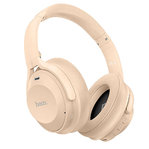 Hoco Hoko Casque Bluetooth avec Réduction de bruit Micro et Boutons de commande Beige