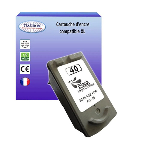 Cartouche Compatible avec Canon Pixma MP450 MP460 MP470 remplace Canon PG40 (18ml) - T3AZUR