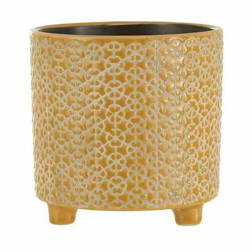 Paris Prix Cache-Pot Déco en Céramique Minada 16cm Ocre