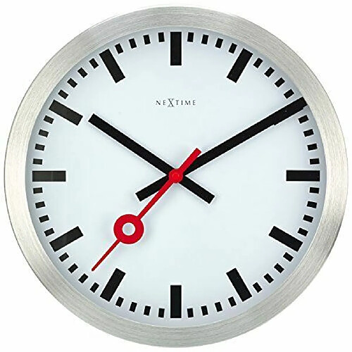 NeXtime 3999st Station Horloge Verre Blanc