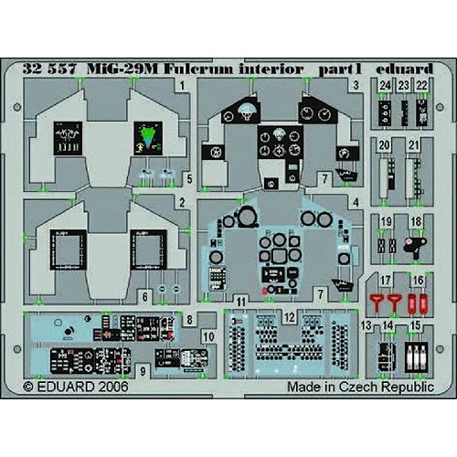 MiG-29M Fulcrum interior für Trumpeter Bausatz- 1:32e - Eduard Accessories