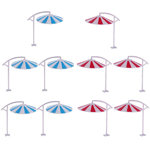 10pcs Parasol Suspendu Modèle Miniature en Plastique pour Décoration Paysage Train Jardin Plage Échelle 1/100