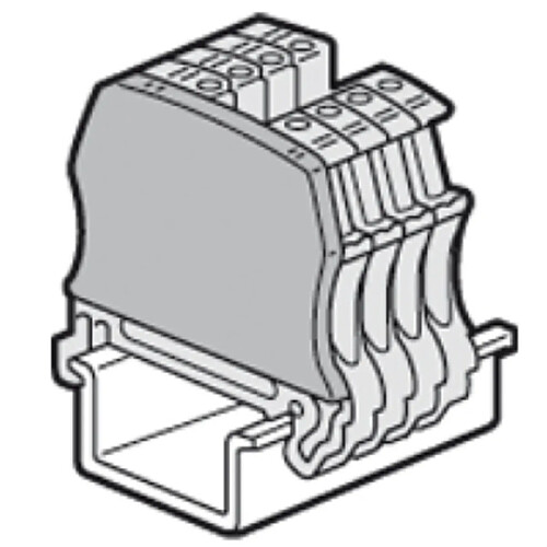 cloison terminale pour blocs de jonction à vis legrand viking3 - grise