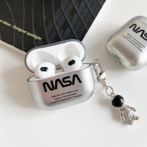 GUPBOO Airpods Coque Housse Étui Protecteur Compatible pour AirPods1/2-L'astronaute de la NASA galvanoplastie mat glaçage