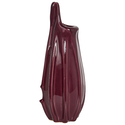 Beliani Vase à fleurs SHADS Céramique 36 cm Pourpre