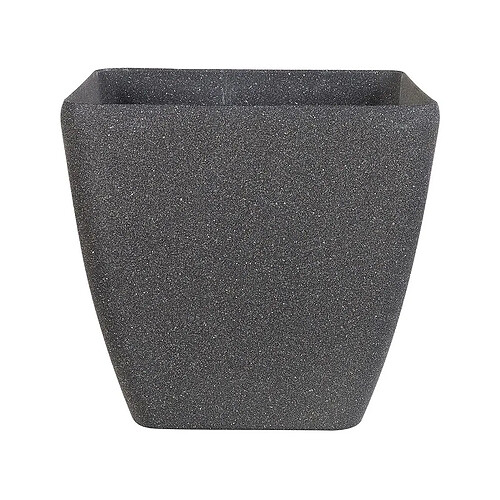 Beliani Pot de fleurs gris foncé 34 x 34 x 34 cm ZELI