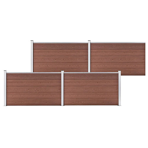 VIDAXL Clôture de jardin WPC 699x106 cm - Marron