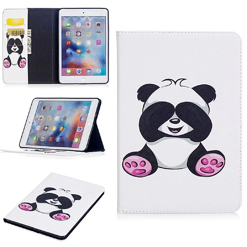 Etui en PU impression motif stand timide panda pour votre Apple iPad Mini 4