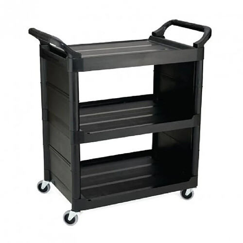 Chariot de service exécutif noir Rubbermaid -