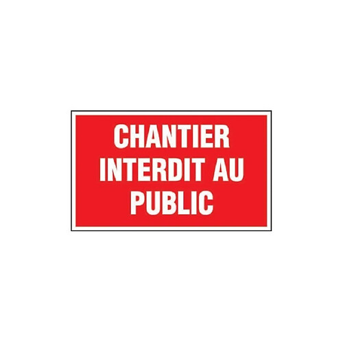 Panneau Novap Chantier interdit au public 4160665