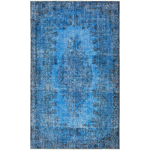 Vidal Tapis de laine 302x183 Bleu Ultra Vintage