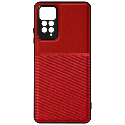 Avizar Coque pour Xiaomi Redmi Note 11 Pro 5G rigide avec contour souple antichoc Rouge