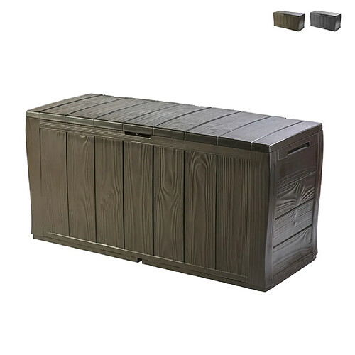 Coffre de rangement de jardin Keter Sherwood 270L plastique brun