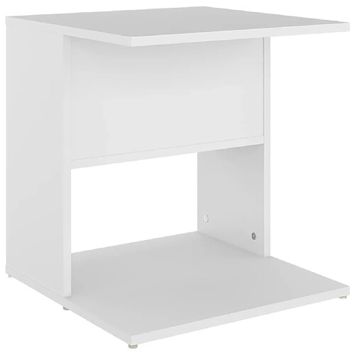 Maison Chic Table d'appoint | Table Basse Blanc 45x45x48 cm Aggloméré -GKD47537