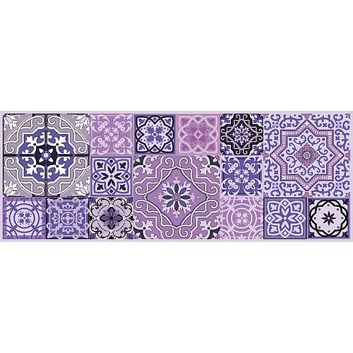 Alter Tapis de cuisine, 100% Made in Italy, Tapis antitache avec impression numérique, Tapis antidérapant et lavable, Modèle Beckett, 140x52 cm