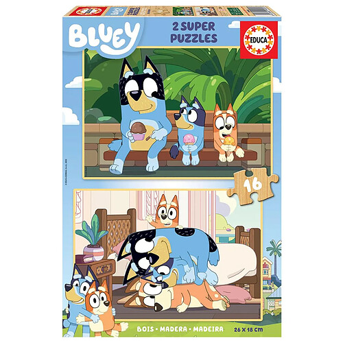 Educa Borras puzzle 2 X 16 pcs Bluey famille