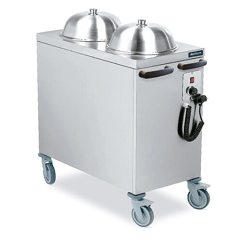 Chariot en Inox Distributeur d'Assiettes Chaudes - 130 Assiettes - Distform