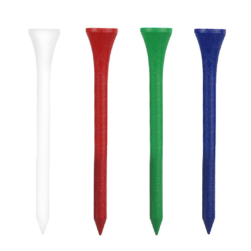 Golfeur Couleurs mixtes Golf Tees en bois - Lot de 200pcs 83mm (3 1/4 ")