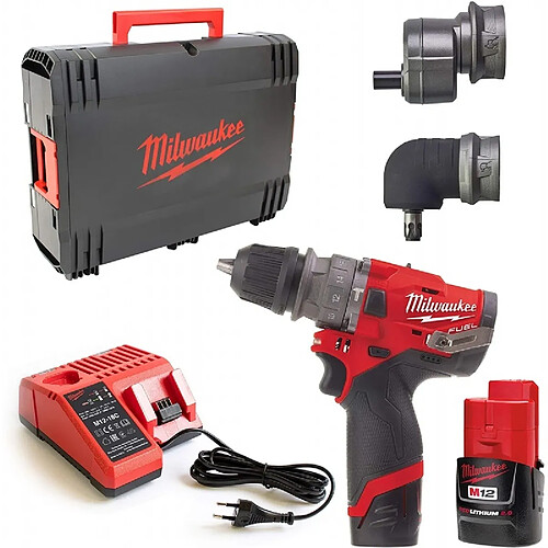 Perceusevisseuse à percussion Milwaukee M12 FPDXKIT202X 12 V 2 batteries 2Ah chargeur HDBOX 4933464138