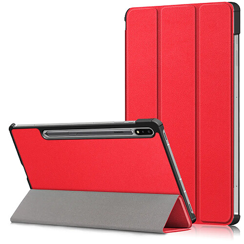 Xeptio Samsung Galaxy TAB S7 FE 5G Etui housse pochette rouge