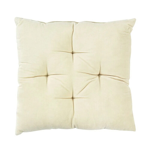 Thedecofactory ARTHUR - Coussin en velours de coton écru 40x40