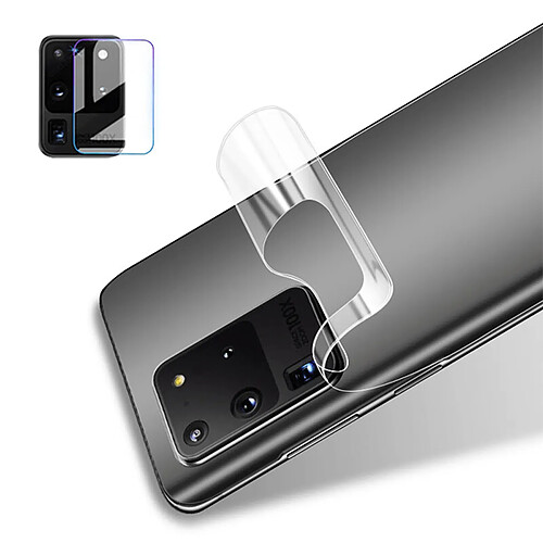 PHONECARE Kit Film Hydrogel Full Coque Arrière + Film Caméra Arrière pour Samsung Galaxy S20 Ultra LTE