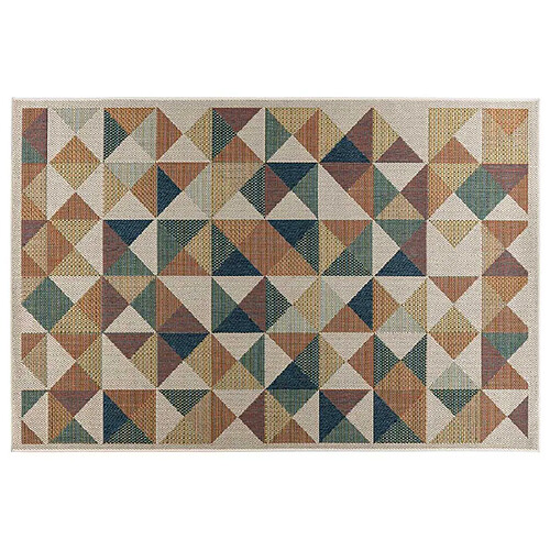 Lisa Design Noumea - tapis rectangulaire motif géométrique - intérieur et extérieur - multicolore