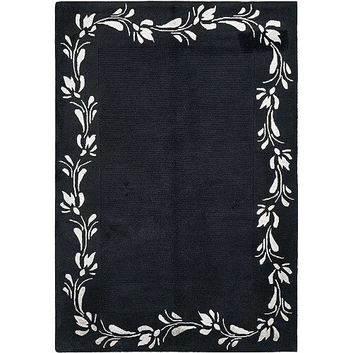 Vidal Tapis de laine 185x127 noir Darya