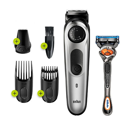 Braun All-in-one BT5260 tondeuse à barbe Mouillé & sec Gris