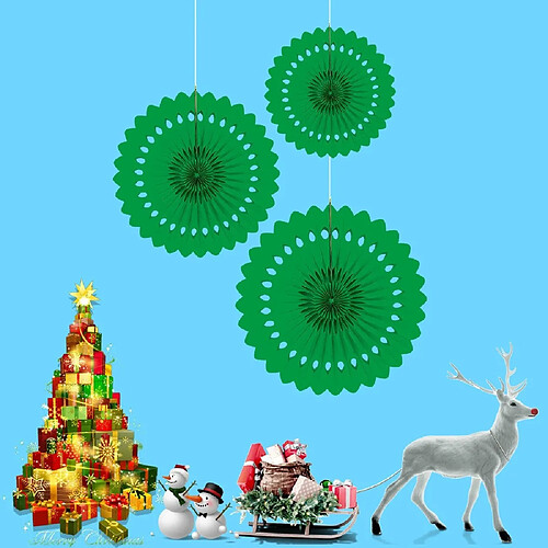 Wewoo 2 paquets de papier de Noël créatif fleur creuse décoration atmosphère mise en page fournitures vert