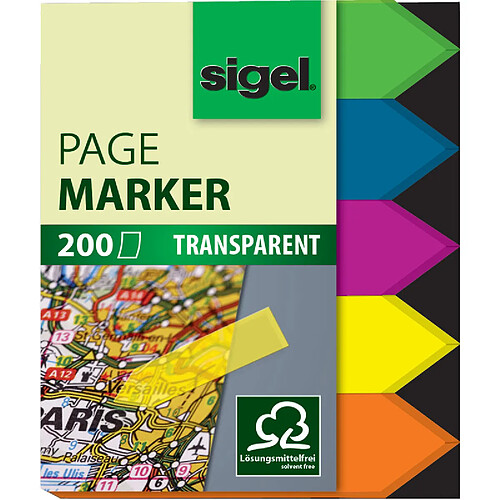 sigel Marque-page repositionnable 'Film', flèche, 45 x 12 mm ()