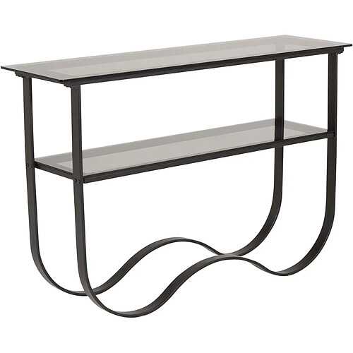 Furniture Fashion Console design en acier et verre Wavy.