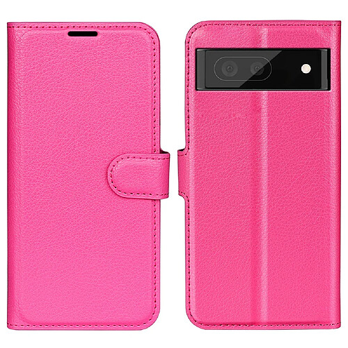 Etui en PU texture litchi, rose pour votre Google Pixel 7